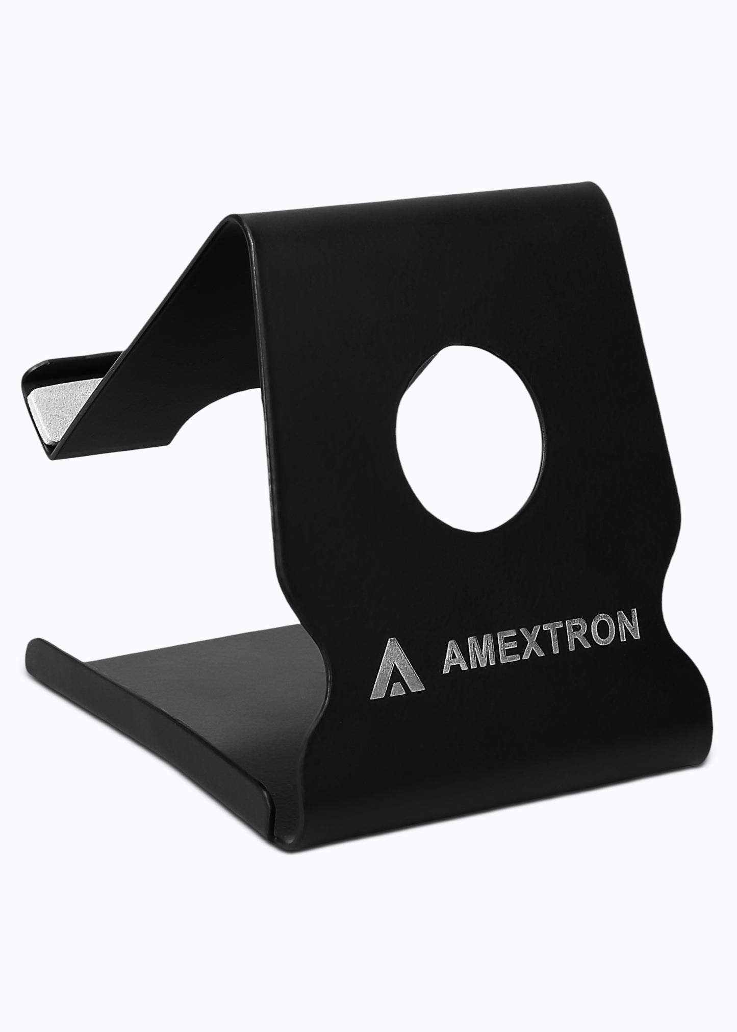 AMEXTRON Mobile Stand with Card Holder | Premium Metal Phone Holder for Desk & Table