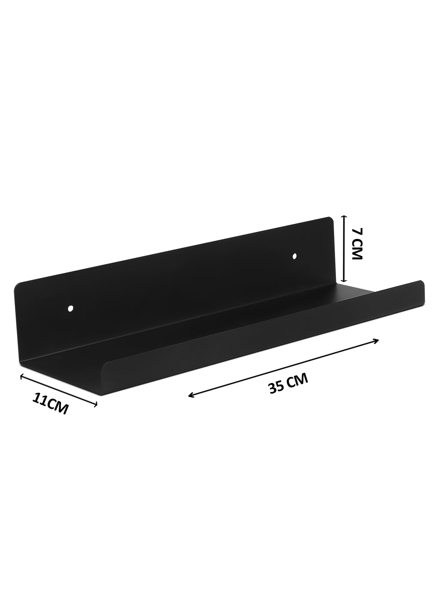 AMEXTRON Wall Mounted Floating Shelf for Bathroom & Kitchen | Minimal Metal Storage Rack