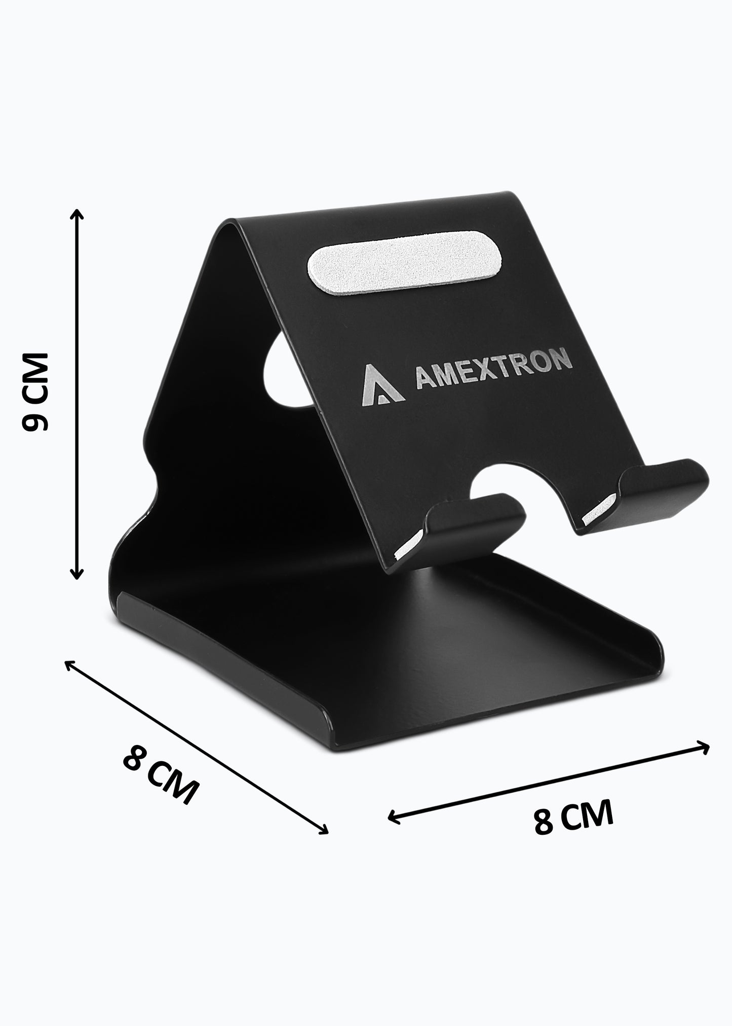 AMEXTRON Mobile Stand with Card Holder | Premium Metal Phone Holder for Desk & Table
