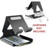Mobile Phone Holder with Cable Organizer & Card Slot