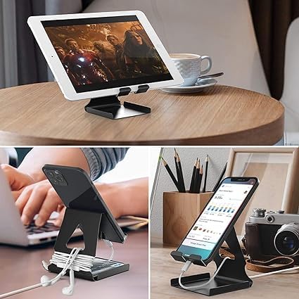 Mobile Phone Holder with Cable Organizer & Card Slot